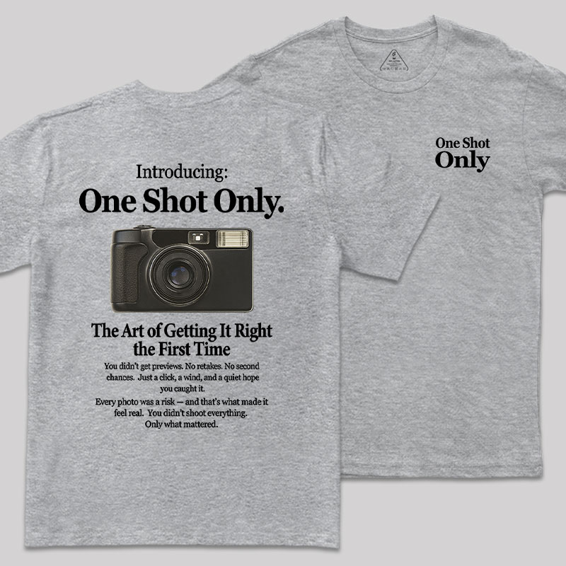 One Shot Only Front and Back Printed Geek T-Shirt