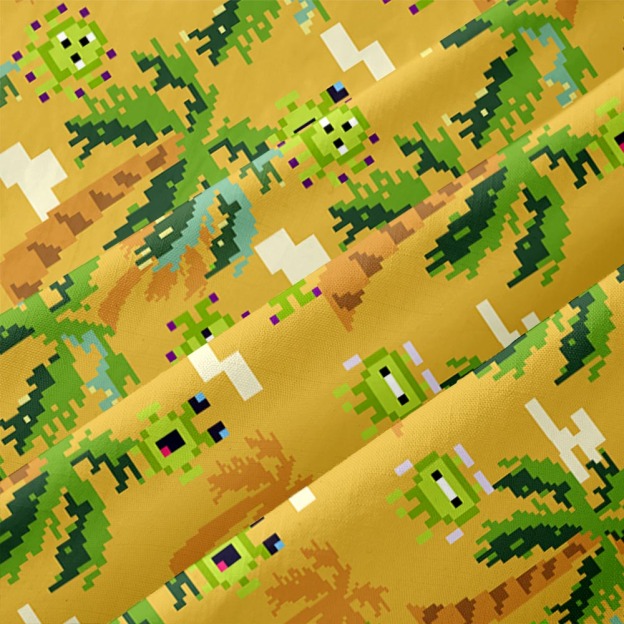 Pixel Paradise Button Up Pocket Shirt