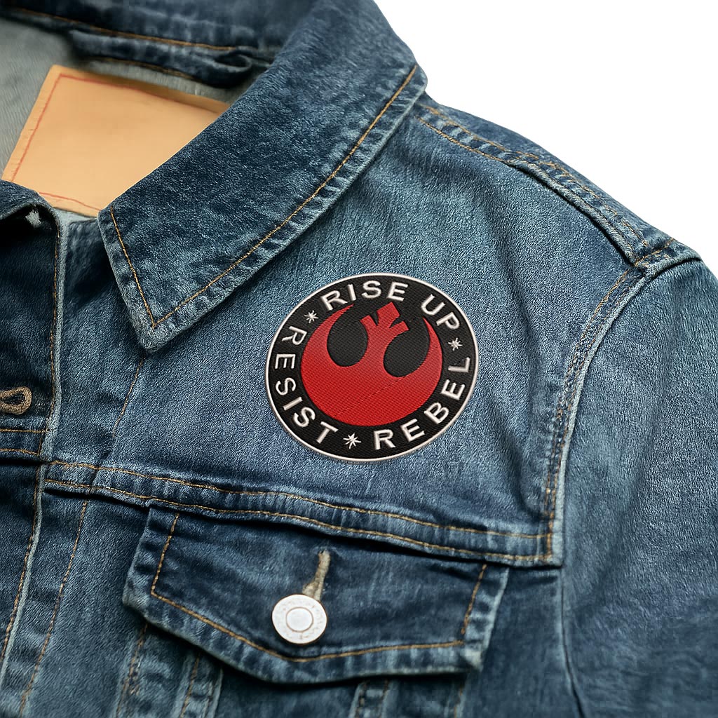 Resist Rebel Rise Up Geek Embroidered Patch