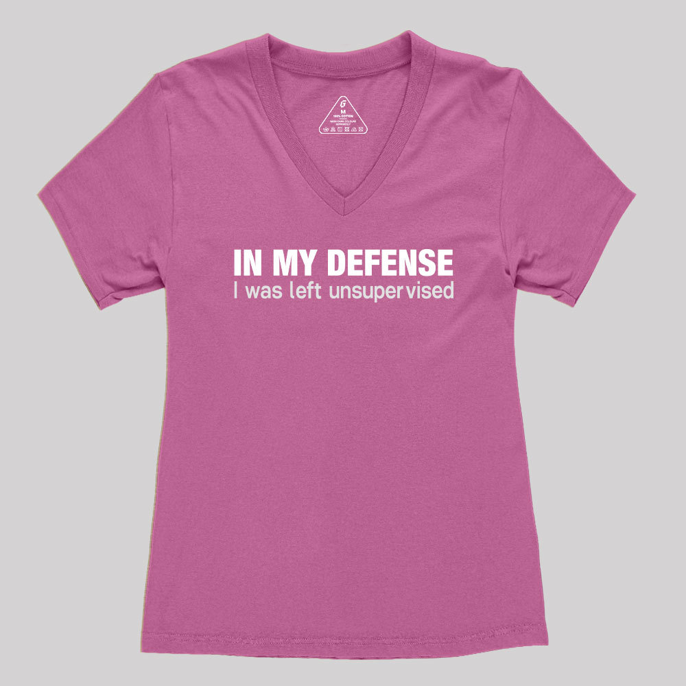 I Was Left Unsupervised Women's V-Neck T-shirt
