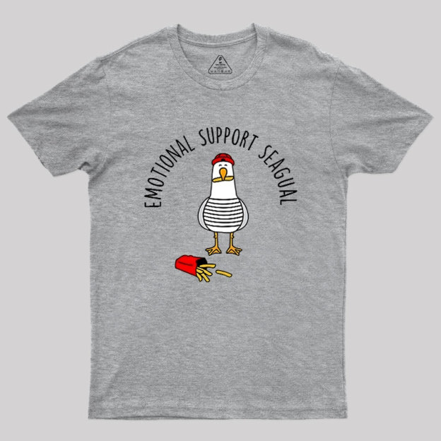 EMOTIONAL SUPPORT SEAGULL Geek T-Shirt