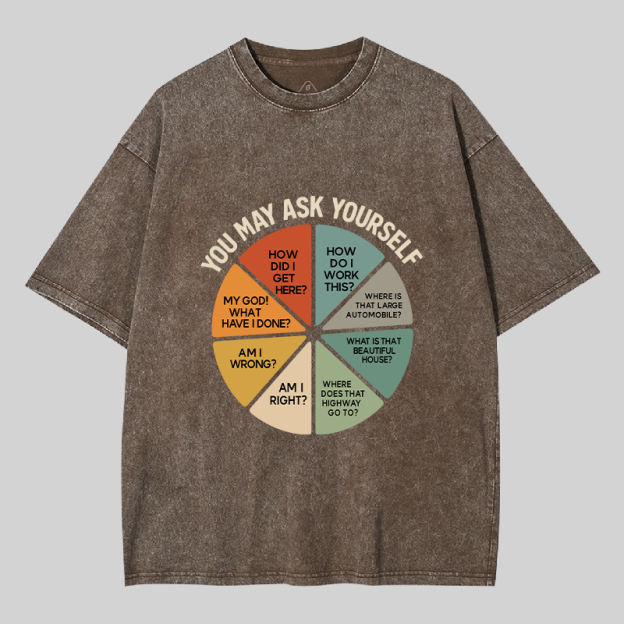 You May Ask Yourself Geek Washed T-shirt