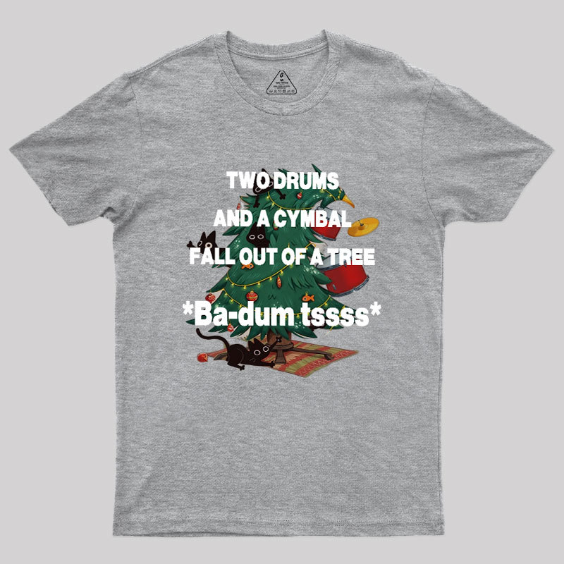 Badum tssss Humour Christmas Geek T-Shirt