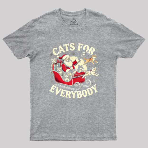 Christmas Cat Santa Cat Lover Geek T-Shirt