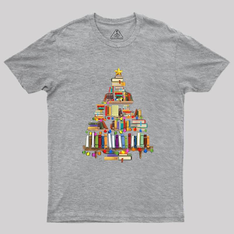 Book Tree Christmas Geek T-Shirt