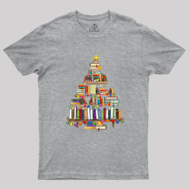 Book Tree Christmas Geek T-Shirt