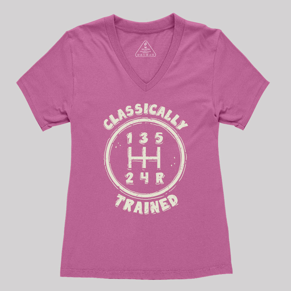 Classically Trained Geek Women's V-Neck T-shirt