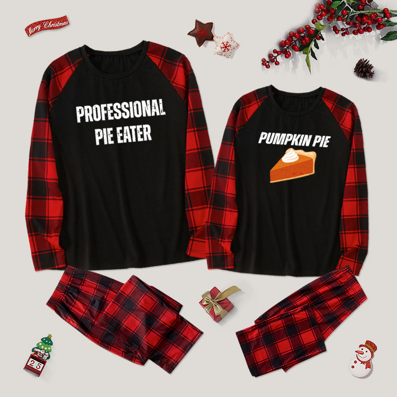 Professional Pie Eater and Pumpkin Pie  Couple Pajama Sets