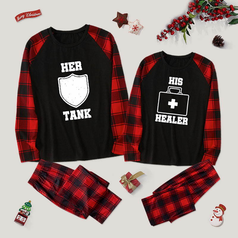 Her Tank His Healer Couple Pajama Sets