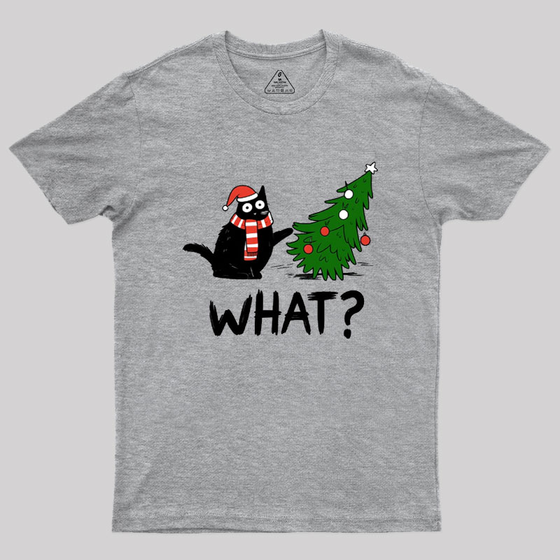 Christmas Cat What Geek T-Shirt