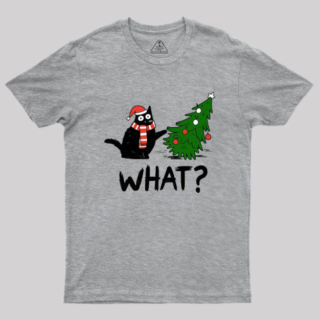 Christmas Cat What Geek T-Shirt