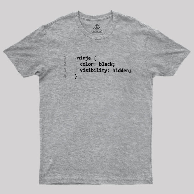 CSS Coding Ninja Geek T-Shirt