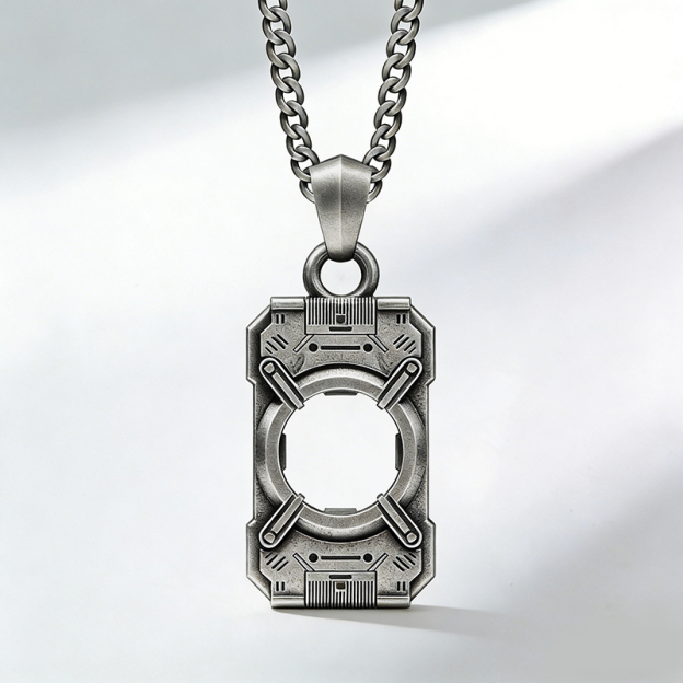 Spartan Core Geek Sculptural Necklace