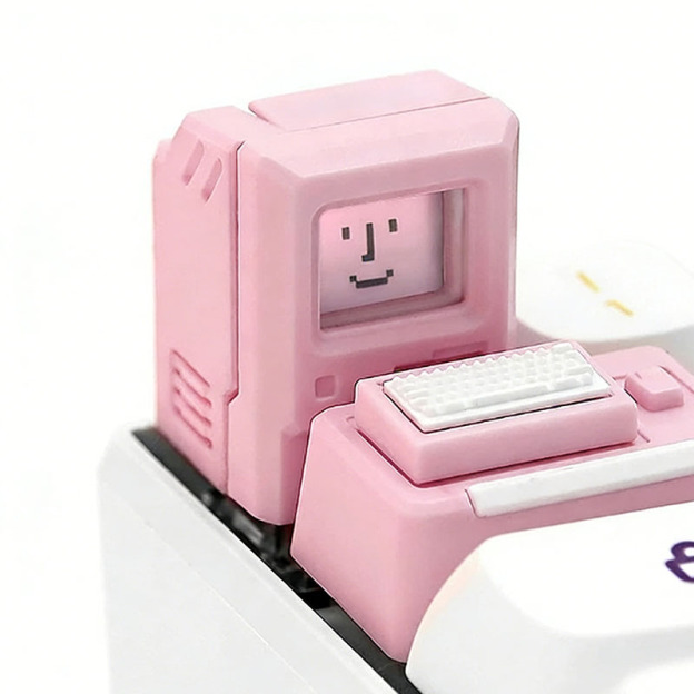 Retro 3D Geek Computer Keycaps