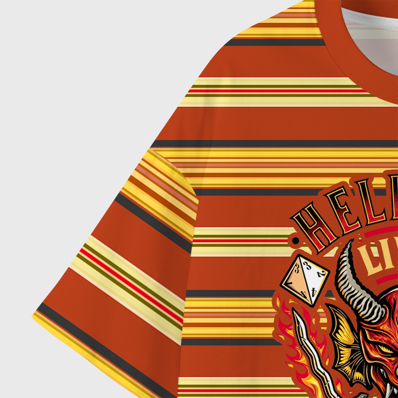 Hellfire Lives Geek Eco Oversized Graphic Tees