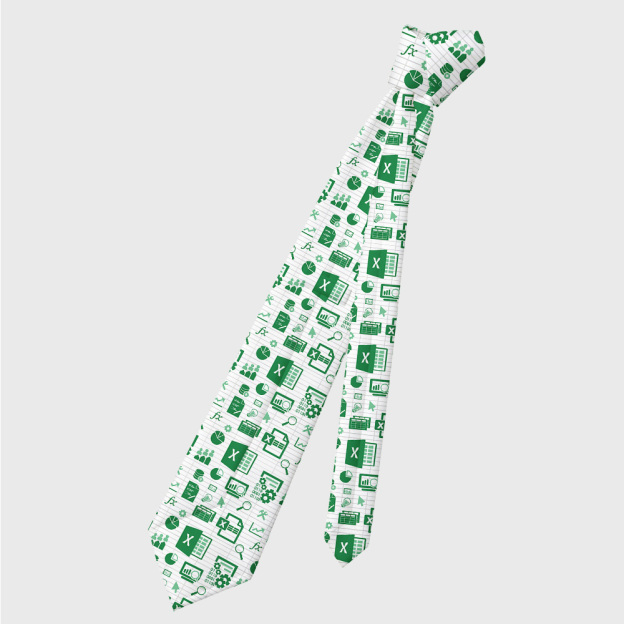 Spreadsheet Chic Geek Necktie