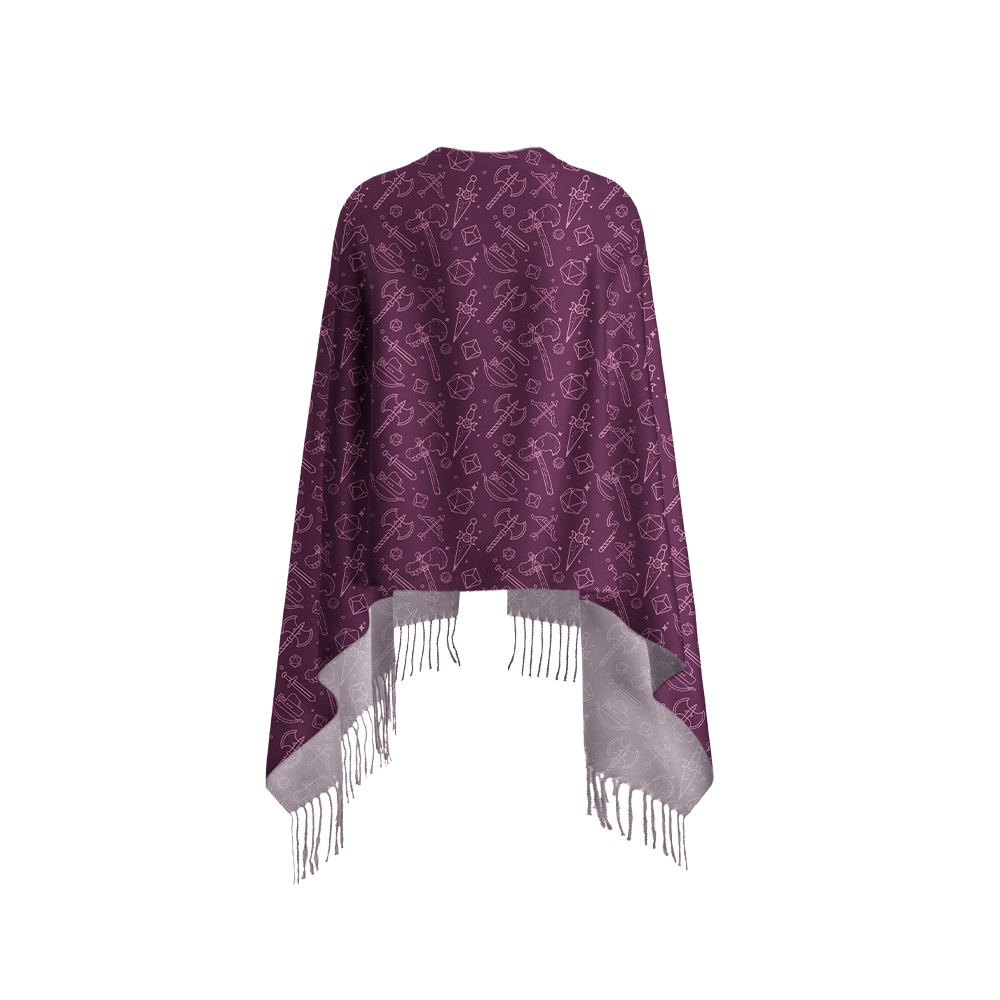 DND Medieval Weapons Geek Soft Fringed Scarf