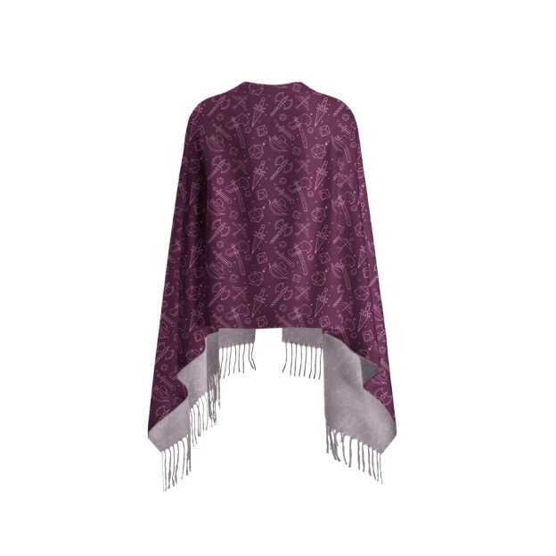 DND Medieval Weapons Geek Soft Fringed Scarf