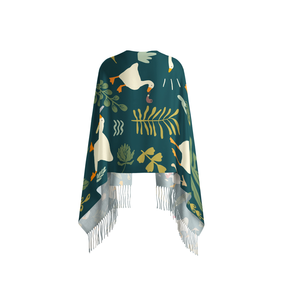 Goose Geek Soft Fringed Scarf