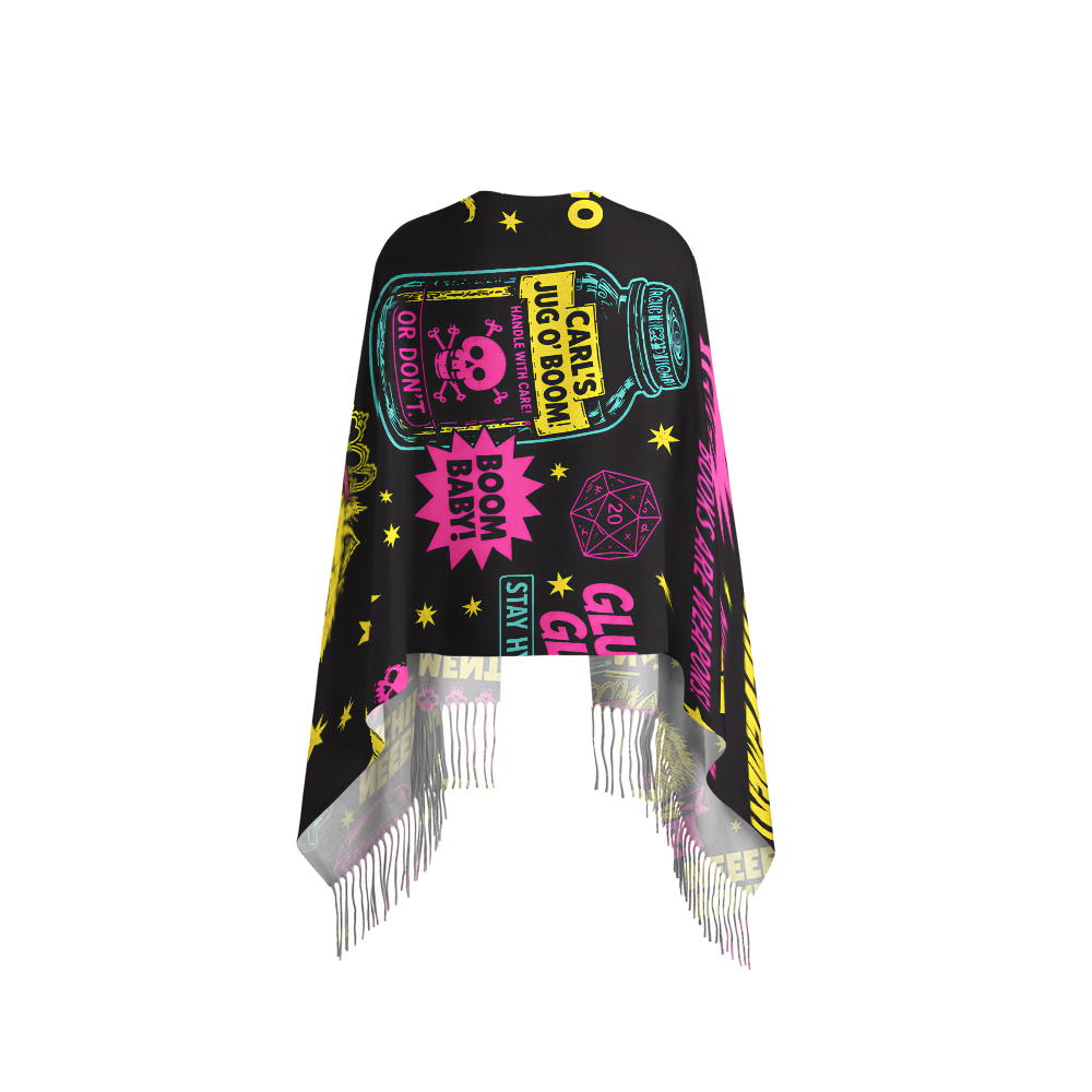 Neon Dungeon Mayhem Geek Soft Fringed Scarf