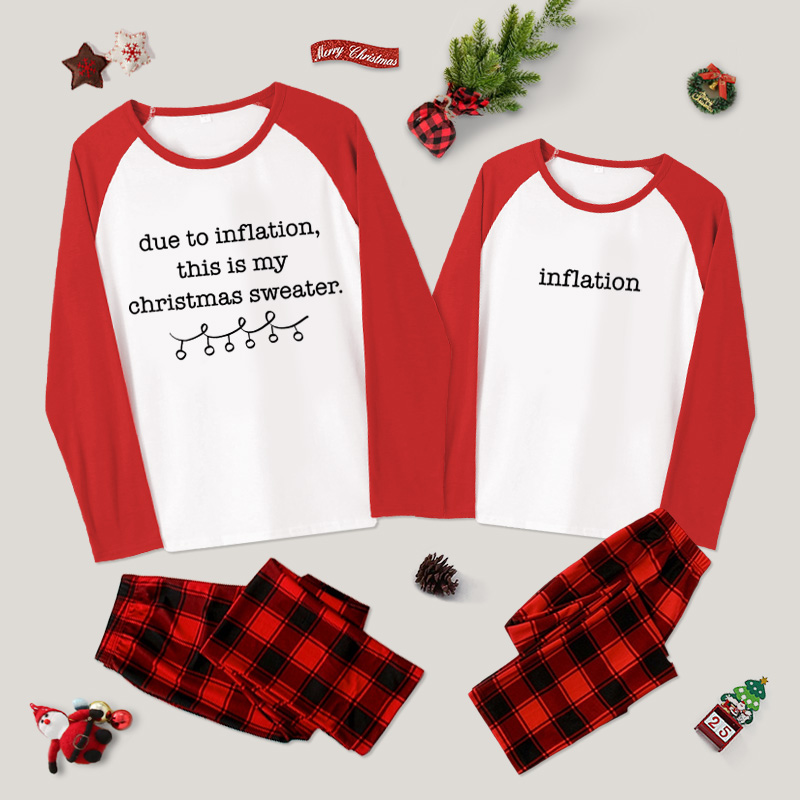 Xmas Inflation Joke Matching Couple Pajama Sets