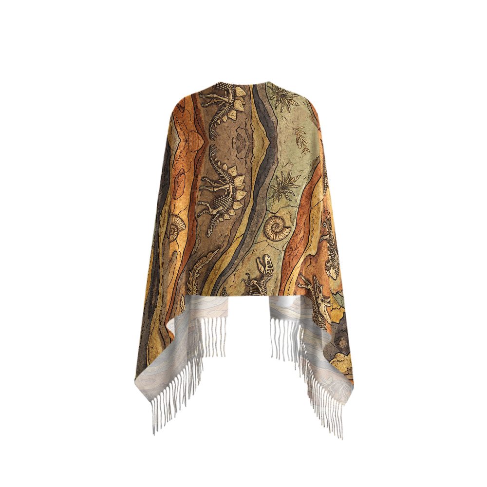 Rock Fossil Geek Soft Fringed Scarf