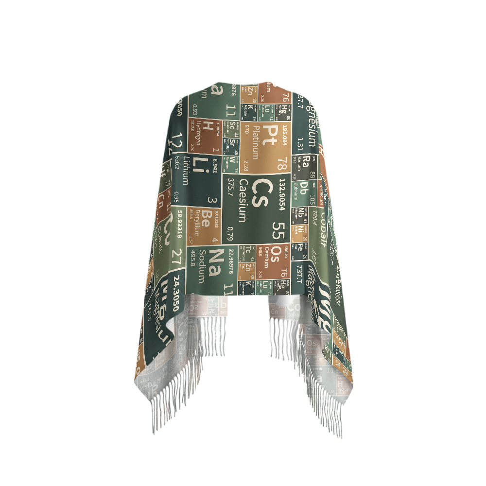 Periodic Chic Geek Soft Fringed Scarf