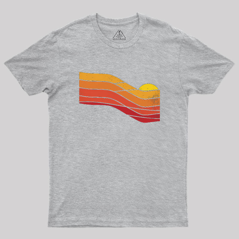 70s Retro Sunset Geek T-Shirt