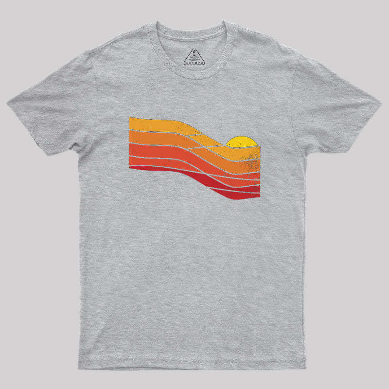 70s Retro Sunset Geek T-Shirt