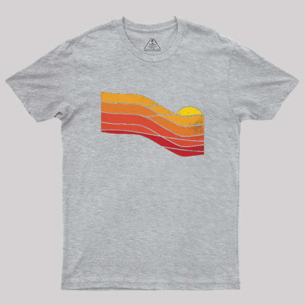 70s Retro Sunset Geek T-Shirt