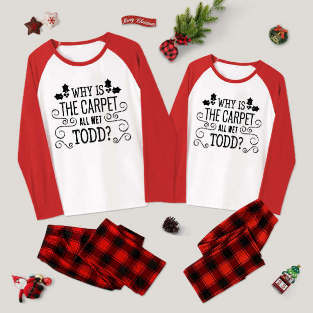 Christmas Vacation Todd & Margo Quote Couple Pajama Set