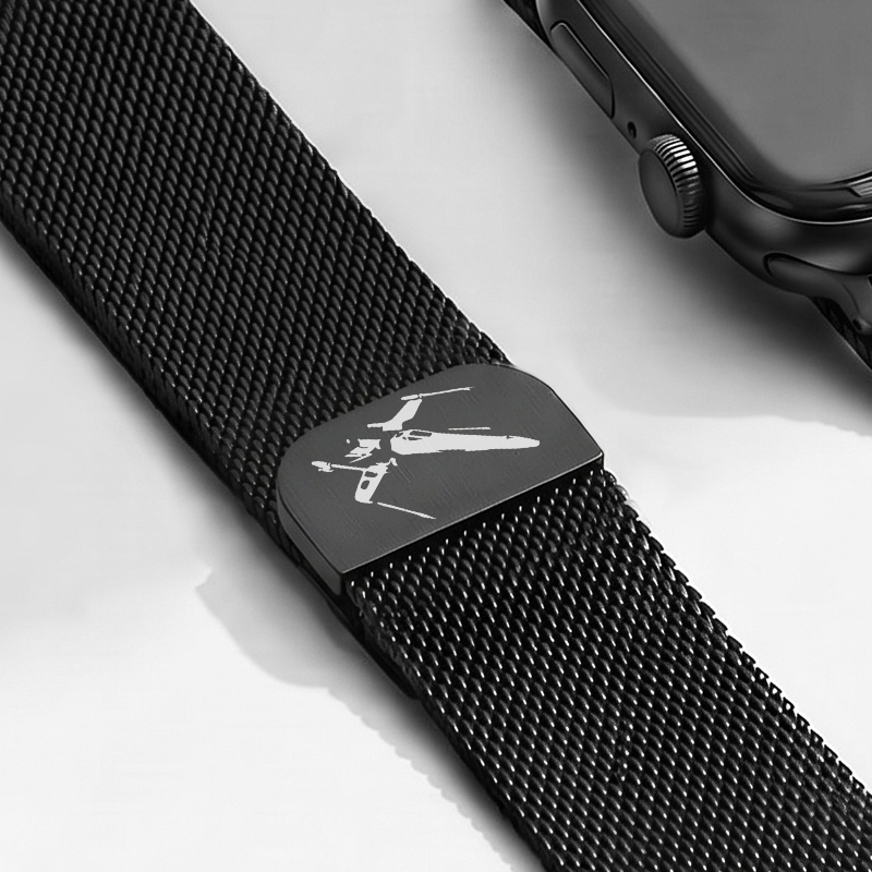 Retro Space Fight Shadow Spaceship Geek Milanese Loop Watchband