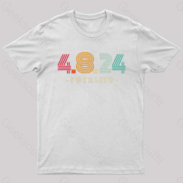 4.8.24 Totality Solar Eclipse Retro Vintage T-Shirt White / S