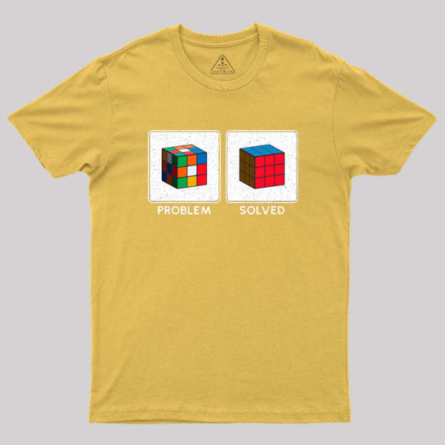 Vintage Colorful Cube Problem Solver T-Shirt