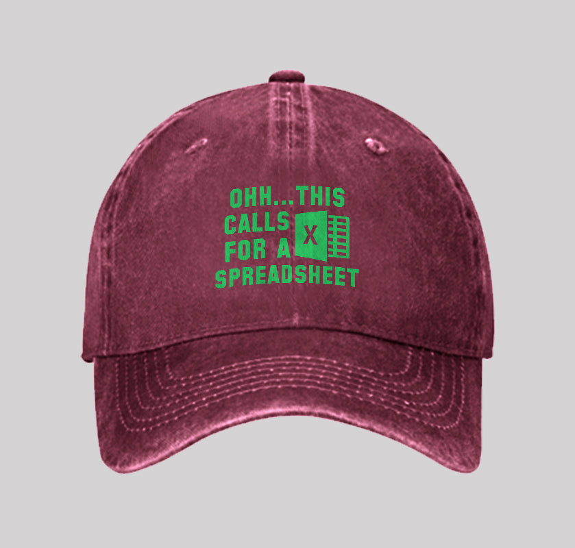 Ohh...This Calls for a Spreadsheet Geek Washed Vintage Baseball Cap