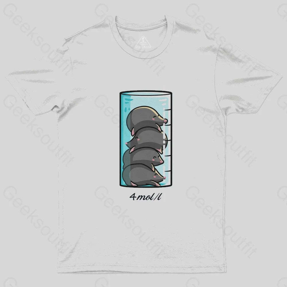 4 Moles Per Litre T-Shirt - Geeksoutfit