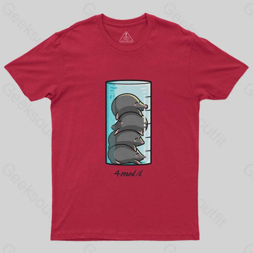 4 Moles Per Litre T-Shirt - Geeksoutfit