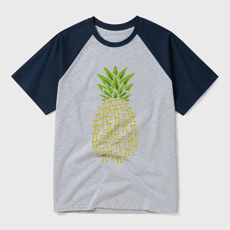 Pi Pineapple Geek Retro Raglan T-Shirt