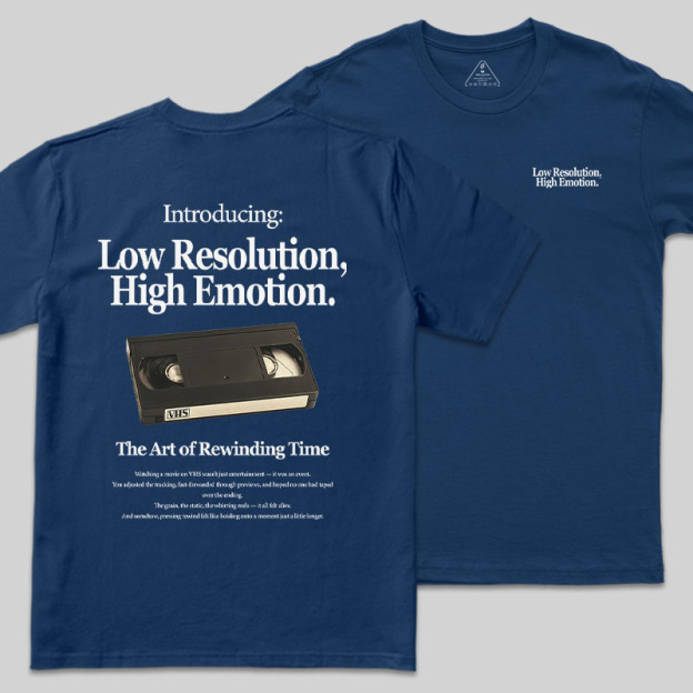 Low Resolution High Emotion Front and Back Printing Geek T-Shirt