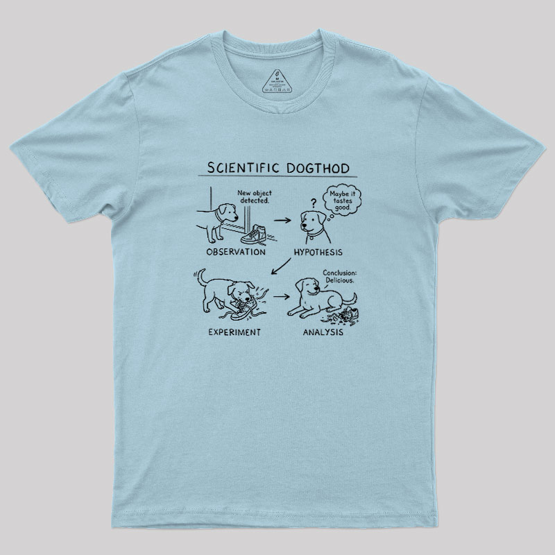 Scientific Dogthod Canine Research Method Geek T-Shirt