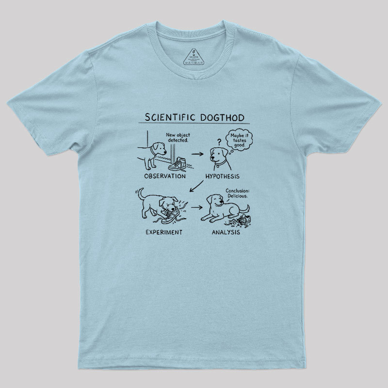 Scientific Dogthod Canine Research Method Geek T-Shirt