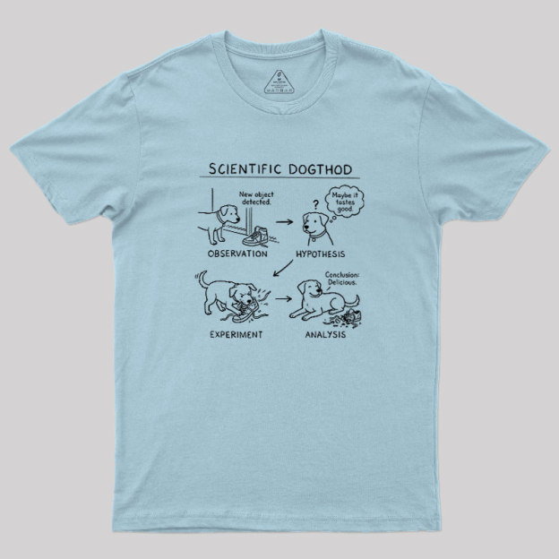 Scientific Dogthod Canine Research Method Geek T-Shirt