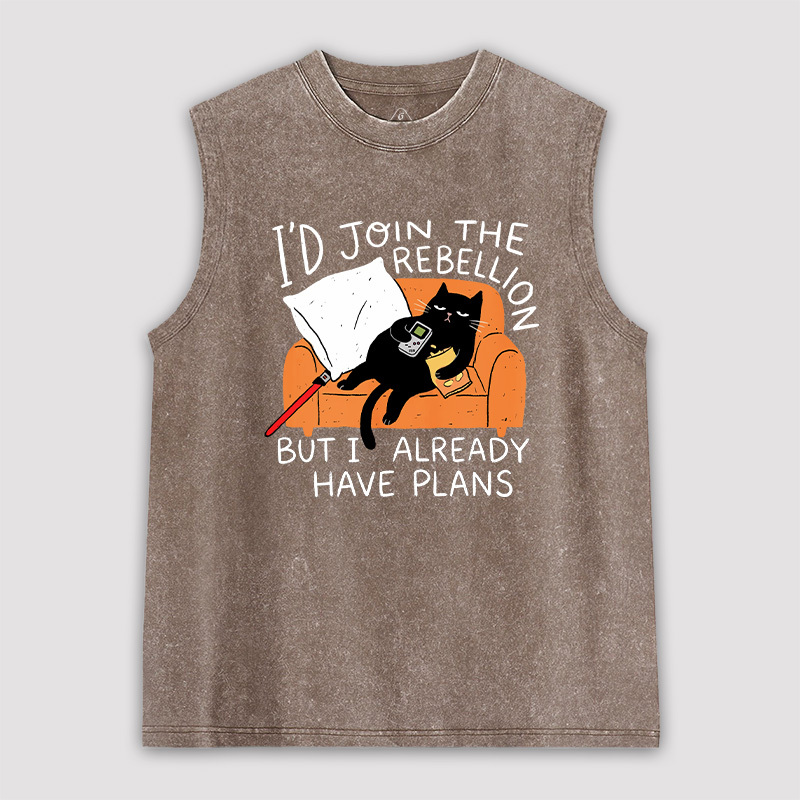 Geeksoutfit Cats Rule Unisex Washed Tank for Sale