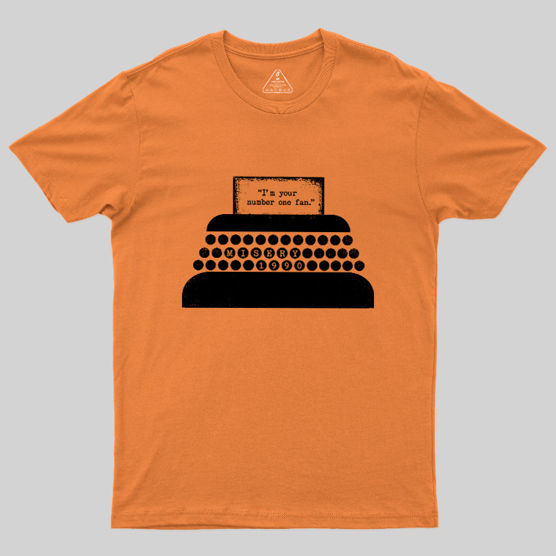 Number One Fan Retro Typewriter Geek T-Shirt