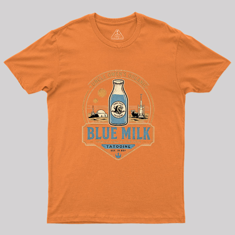 Organic Blue Milk Geek T-Shirt