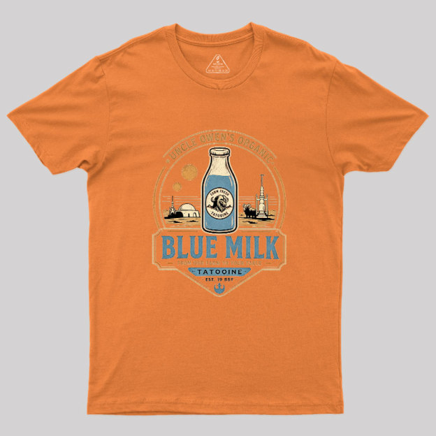 Organic Blue Milk Geek T-Shirt