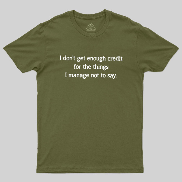 Unspoken Credit Geek T-Shirt