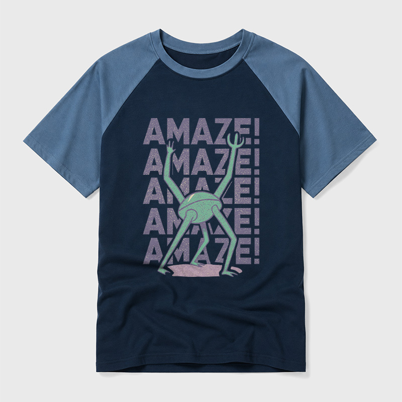 Rocky Amaze Geek Retro Raglan T-Shirt