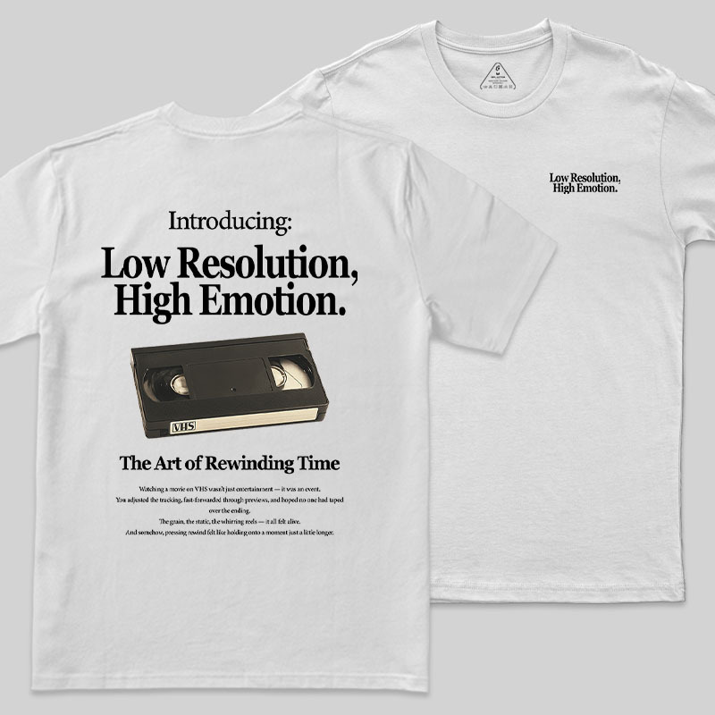 Low Resolution High Emotion Front and Back Printing Geek T-Shirt