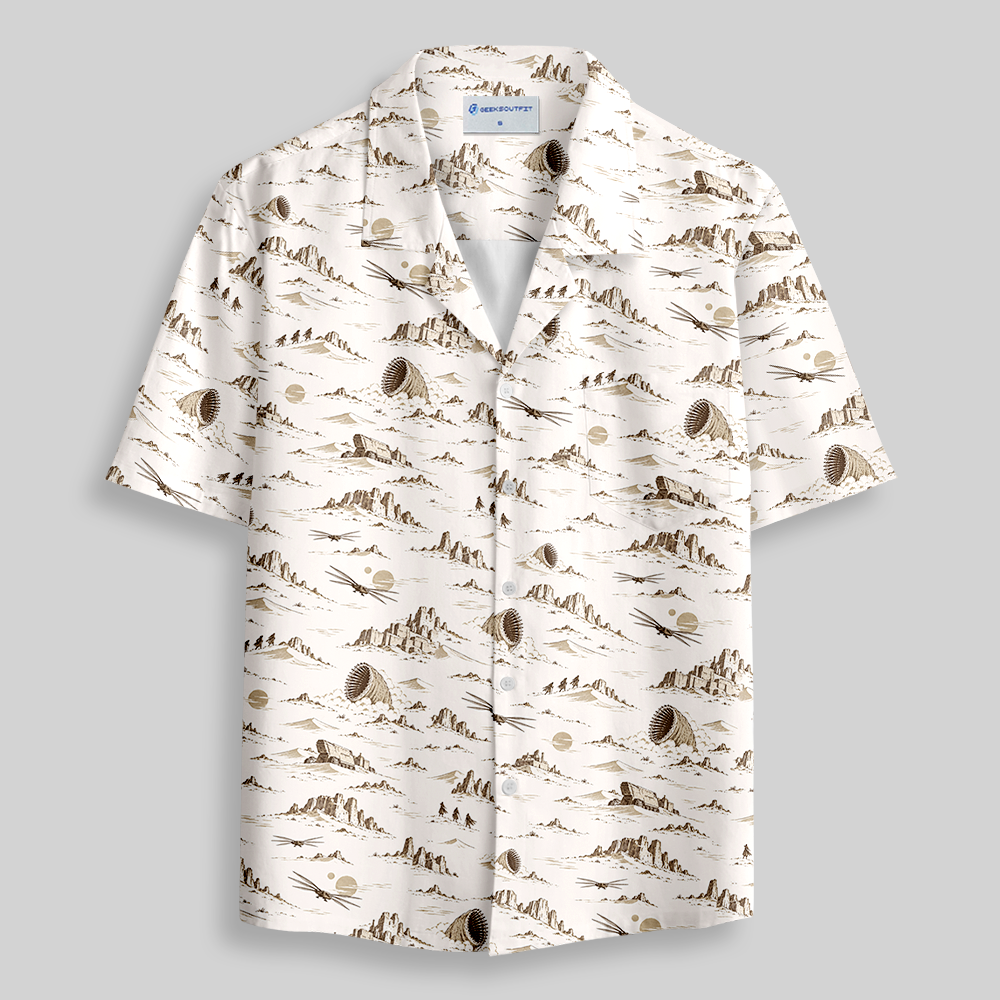 Old World Sky Voyage Toile Button Up Pocket Shirt